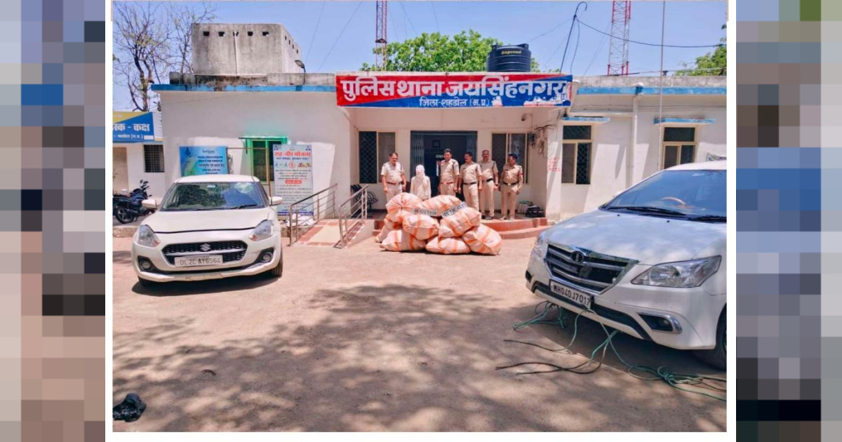 जयसिंहनगर पुलिस की बड़ी कार्रवाई: 350 किलोग्राम गांजा और दो वाहन जब्त, एक आरोपी गिरफ्तार