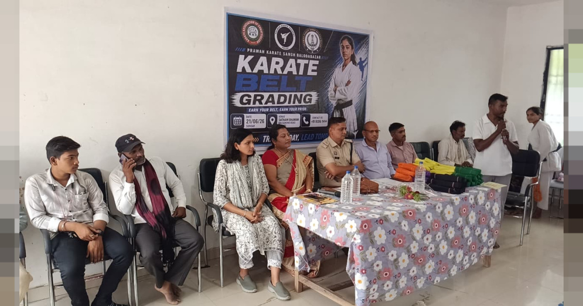 कराते बेल्ट ग्रेडिंग क्लास में पलारी पुलिस ने दी कानून और नशामुक्ति की जानकारी