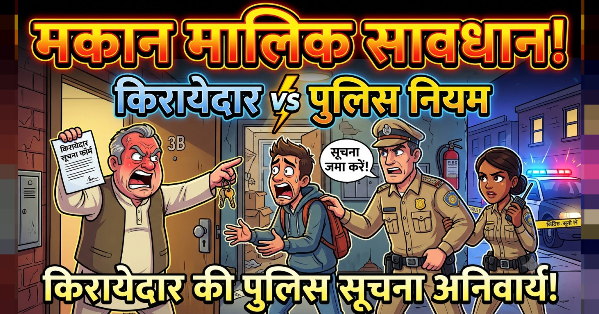 अब किरायेदारों की सूचना पुलिस को देना होगा अनिवार्य:, नहीं देने पर मकान मालिकों के विरुद्ध होगा सख्त कार्यवाही