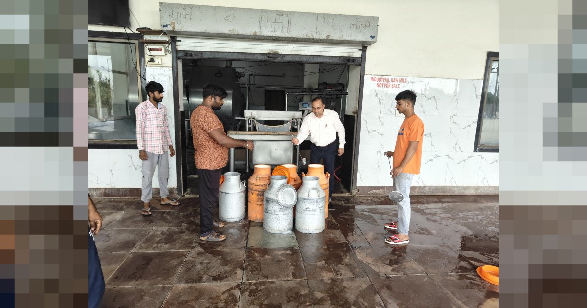 खाद्य सुरक्षा विभाग ने जांच कार्रवाई कर दूध व अन्य खाद्य पदार्थों के सैंपल लिए