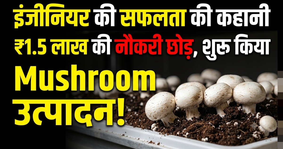 इंजीनियर कृष्णचन्द्र शुक्ला ने नोएडा में प्रायवेट कंपनी की 1.5 लाख रुपये मासिक वेतन की नौकरी छोड़कर शुरू किया मशरूम उत्पादन