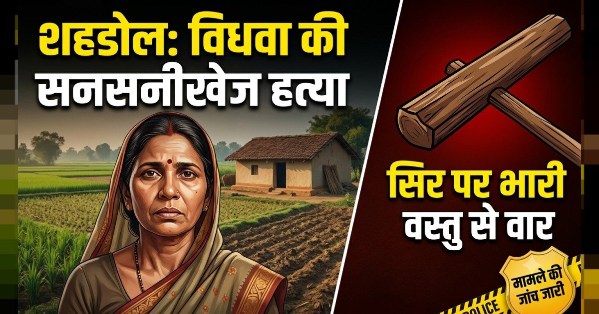 खेत में बने मकान में अकेली रह रही 55 वर्षीय विधवा की हत्या, सिर पर भारी वस्तु से हमला